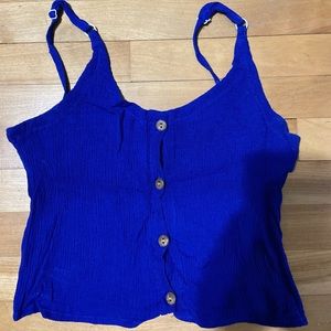 Blue crop tank